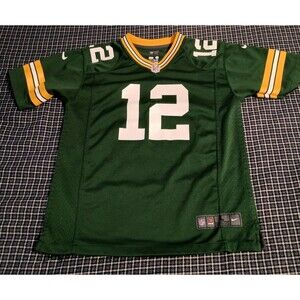 Aaron Rogers #12 Jersey Green Bay Packers Size L  (14-16) Youth